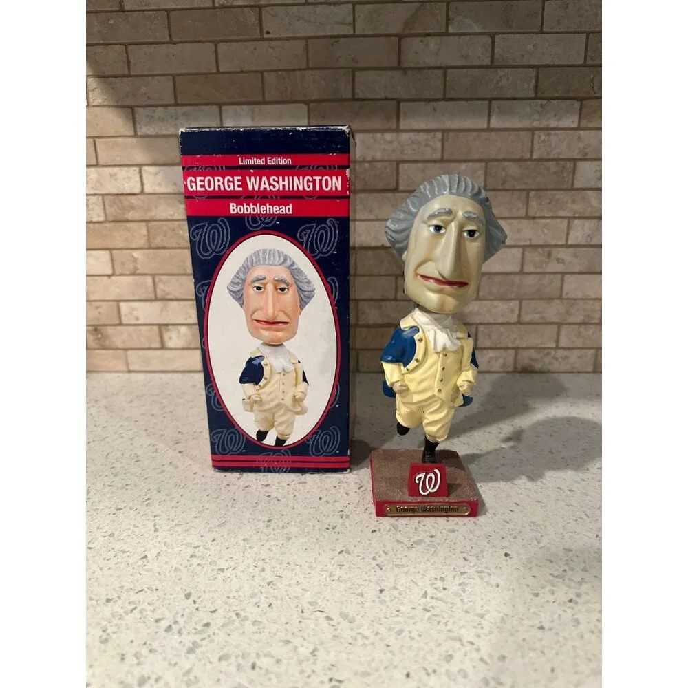 George‎ Washington RACING PRESIDENT Bobblehead (g7)